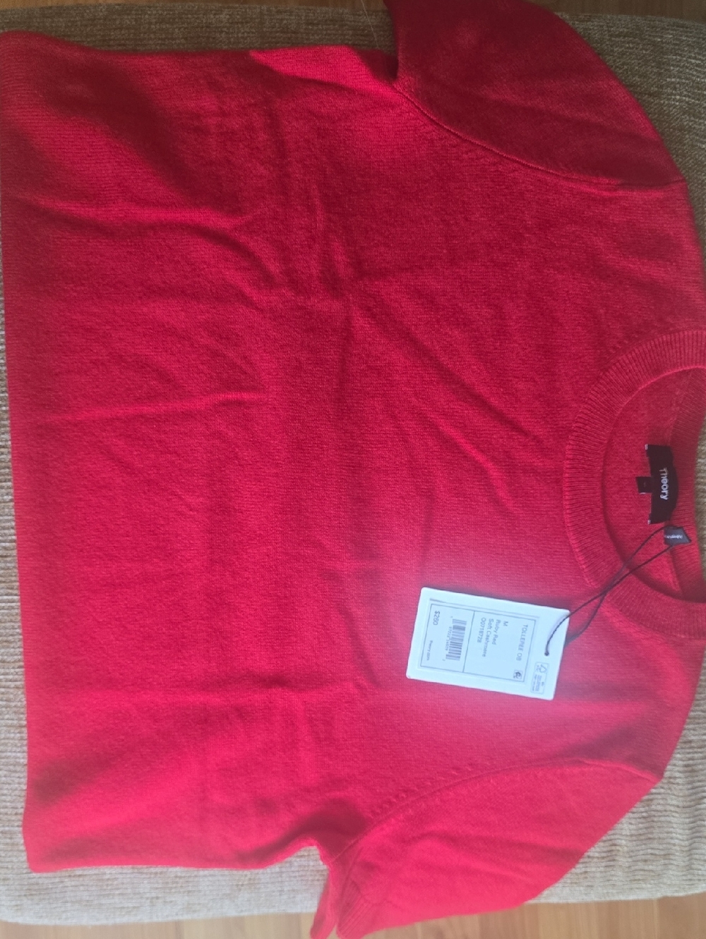 Theory Red Short-Sleeve Sweater